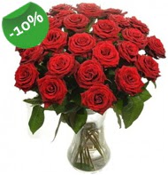 Vazo içerisinde 25 adet kırmızı gül  Nevşehir ucuz çiçek gönder 