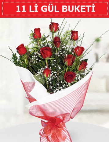 11 adet kırmızı gül buketi Aşk budur  Nevşehir çiçek online çiçek siparişi 
