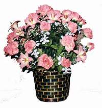 yapay karisik çiçek sepeti  Nevşehir internetten çiçek siparişi 